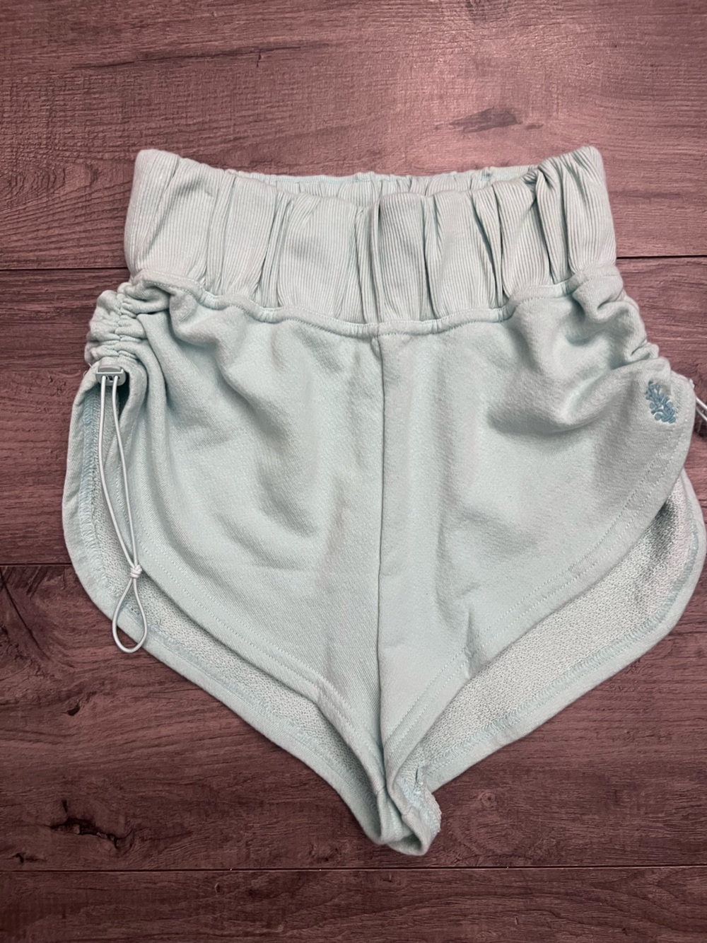 Free people Light Green Athletic clinched Shorts XS